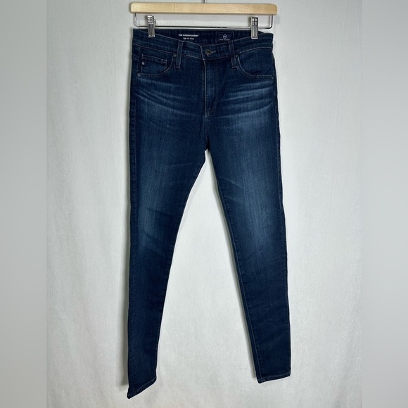 AG Adriano Goldschmied Jeans Womens The Farrah High Rise Skinny Dark Denim - 27R - Picture 1 of 6